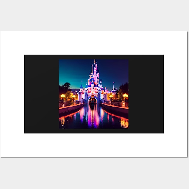 princess castle at night. Wall Art by kiwimick